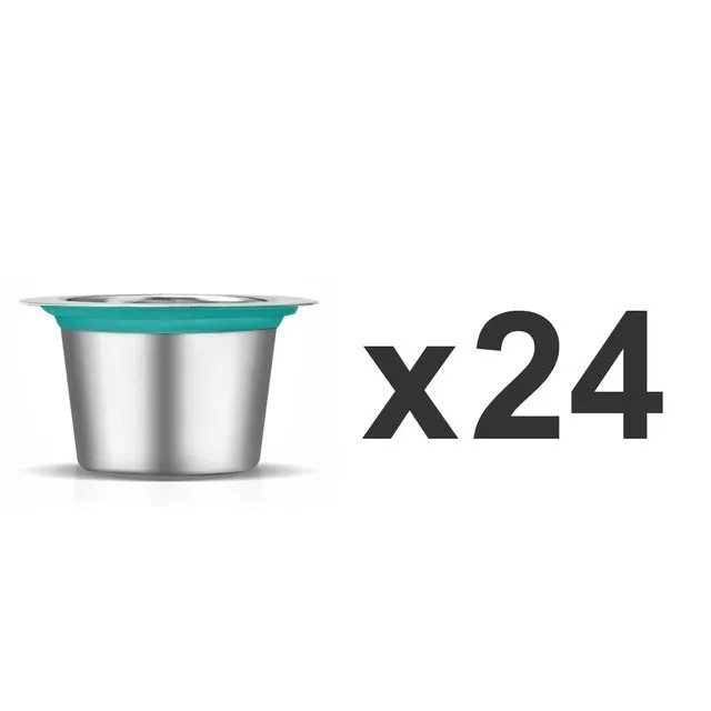 24 шт Nespresso Кофе стручки Нержавеющая сталь многоразового Capsulas Nesspreso для повторного использования кофе капсула Diy Кофе Maker Инструменты - Цвет: 24PCS Capsule In Box
