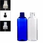 100 мл пустая пластиковая бутылка, прозрачнаясиняя ПЭТ бутылка с прозрачнымбелымчерным мелким распылением, фотография 5