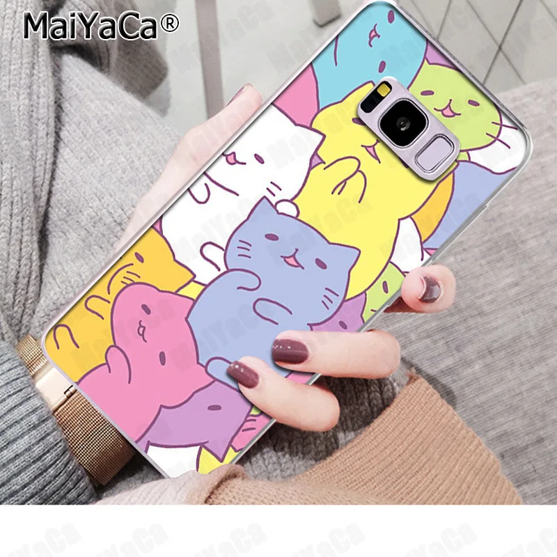 MaiYaCa милый имбирный пицца бант Кот kawaii чехол для телефона модный Samsung S9 plus S5 S6 S6edge