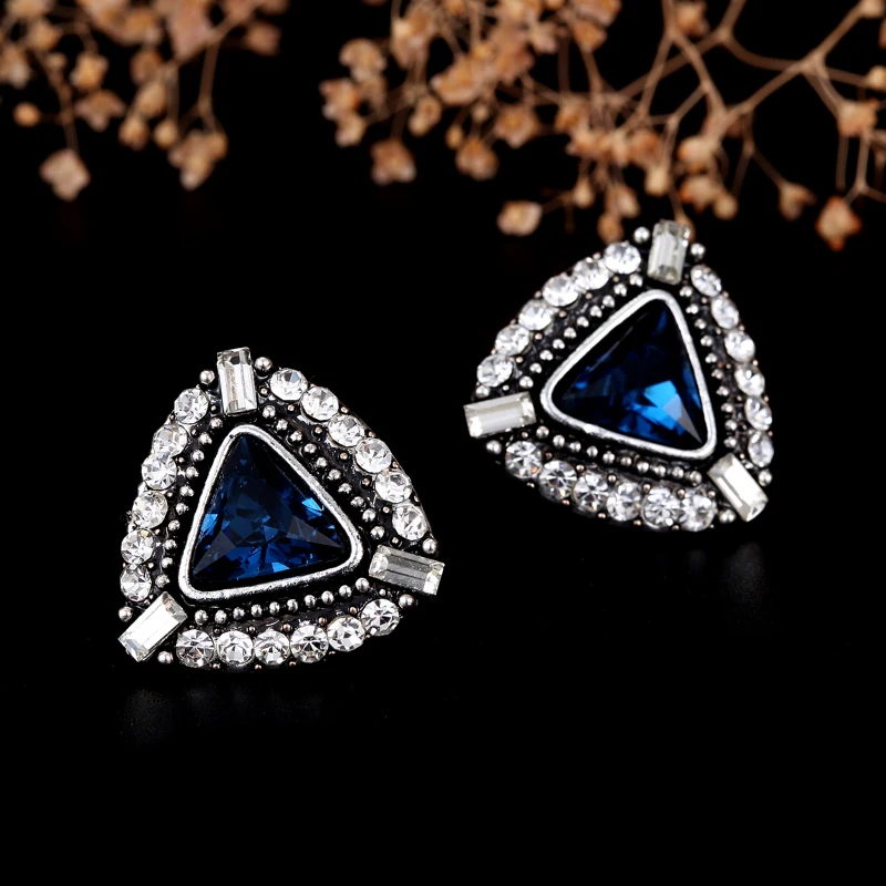 2017 Треугольник Стад Серьги Новые Моды Для Женщин Свадебные Чешские