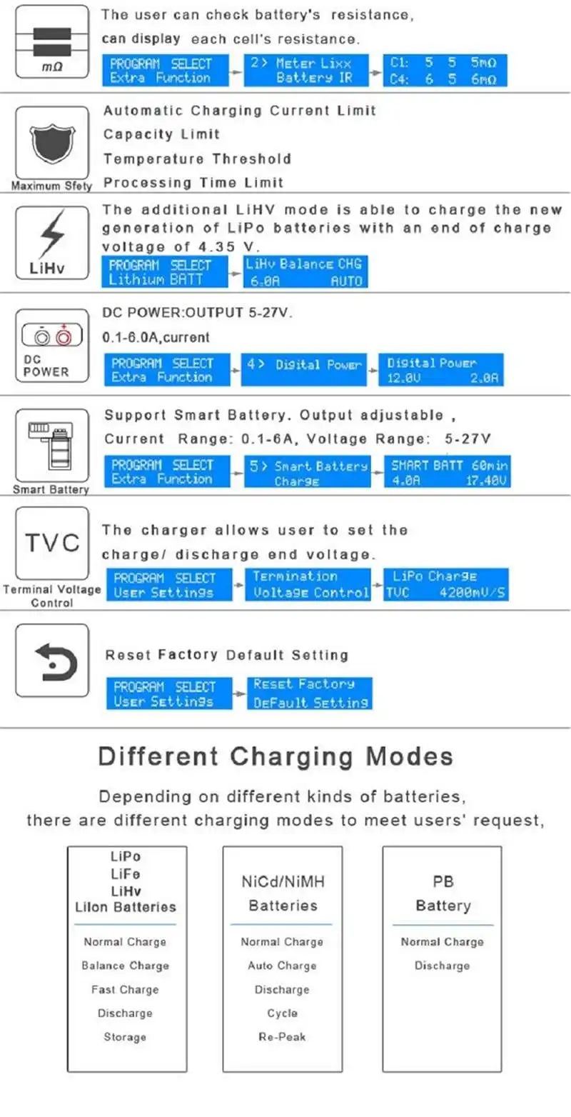 HTRC B6 V2 80 Вт 6A цифровой аккумулятор баланс зарядное устройство Dis Зарядное устройство W/блок питания адаптер для FPV гоночный Дрон запасные части Аксессуары