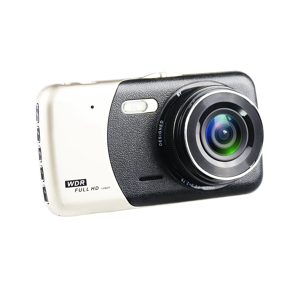 Автомобильный видеорегистратор с двумя объективами 4 дюйма парковочная