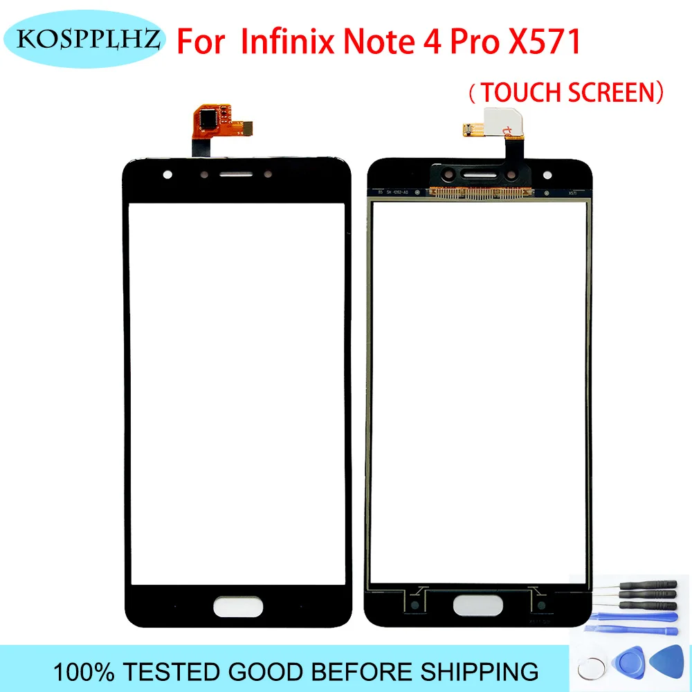 Черное 5 дюймовое переднее внешнее стекло для Infinix Note 4 Pro X571 сенсорный экран