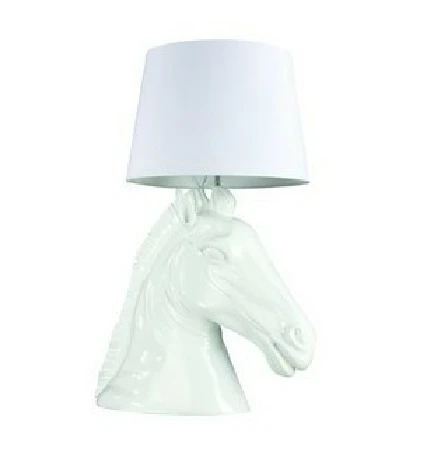 Italian luxury Grand Hotel bedside lamp bedroom resin Horsehead living room table |