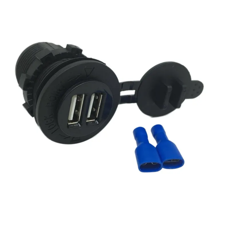 DC12V двойной USB зарядное устройство адаптер питания розетка для автомобильного