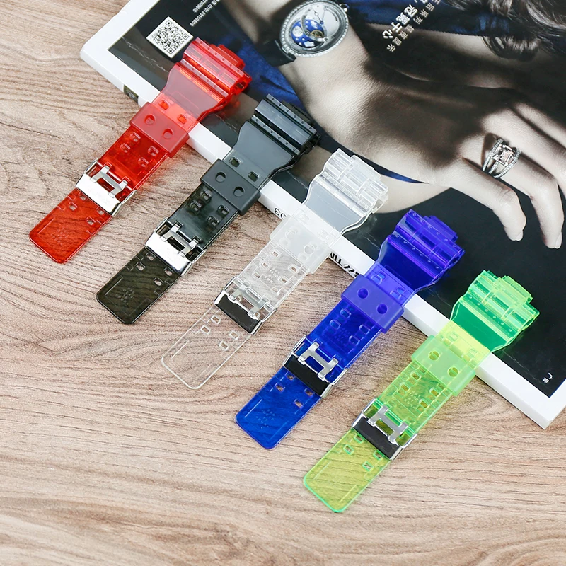 Мужской ремешок из смолы 16 мм для Casio G-SHOCK прозрачный женский спортивный серии GD100