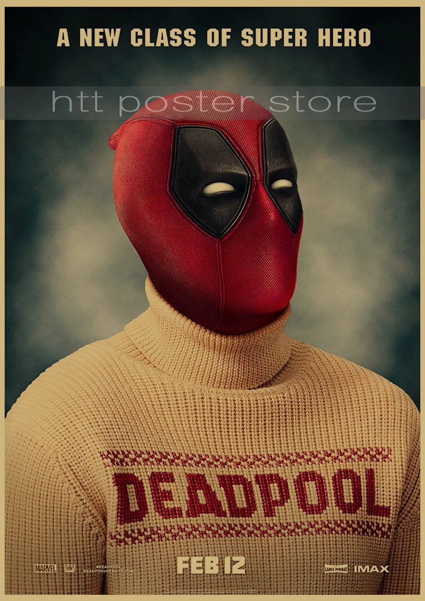 A020 Постеры Дэдпул супергерой Marvel Meng дешевые декоративные наклейки Ryan Reynolds фильмы и видео картины - Цвет: A020