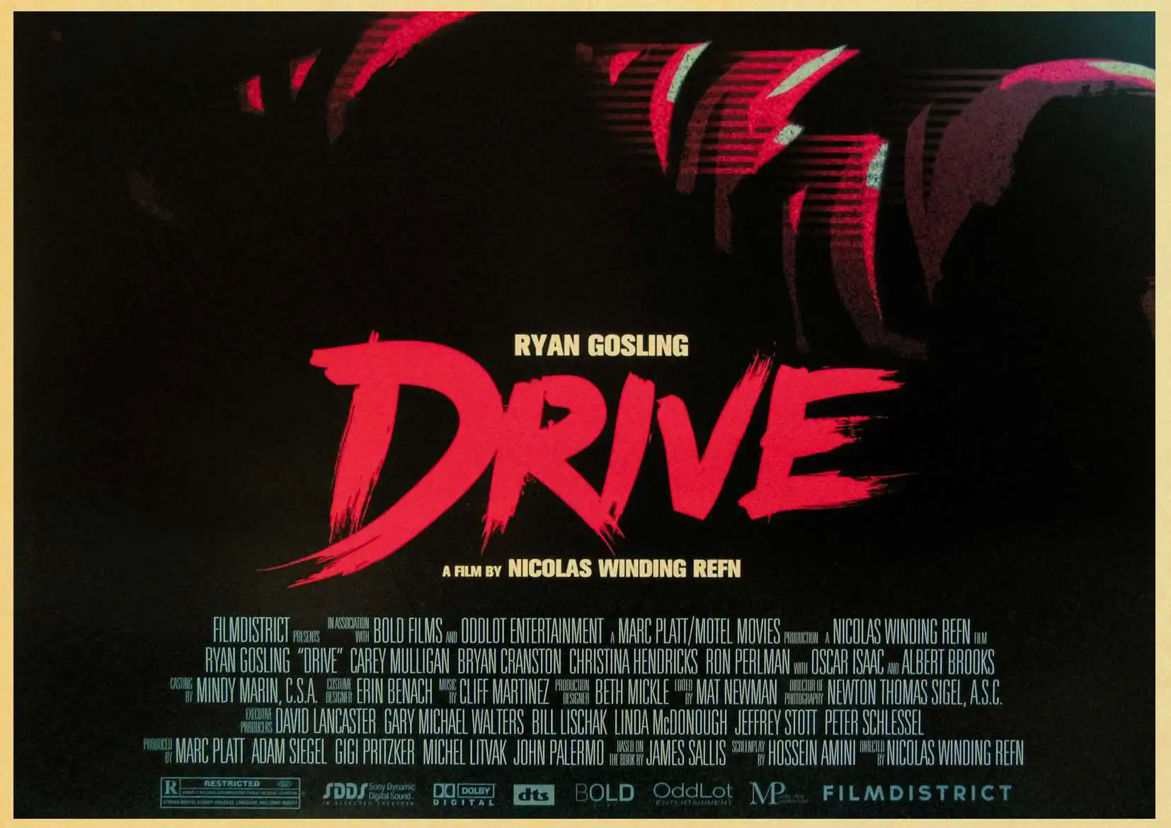 E101 Drive Ryan Gosling Carey Mulligan винтажный бумажный плакат настенная живопись украшение дома 42X30 см 30X21 см - Цвет: E101