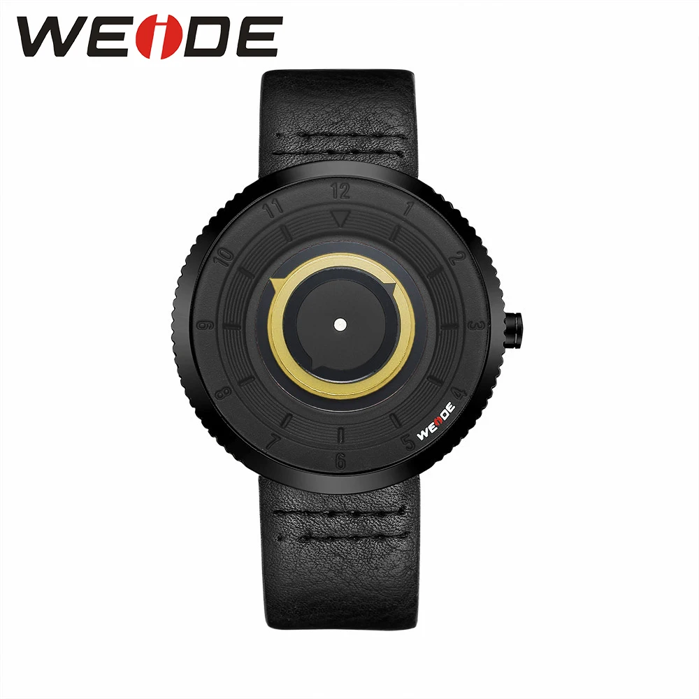 WEIDE кожаные мужские часы брендовые Роскошные водонепроницаемые аналоговые