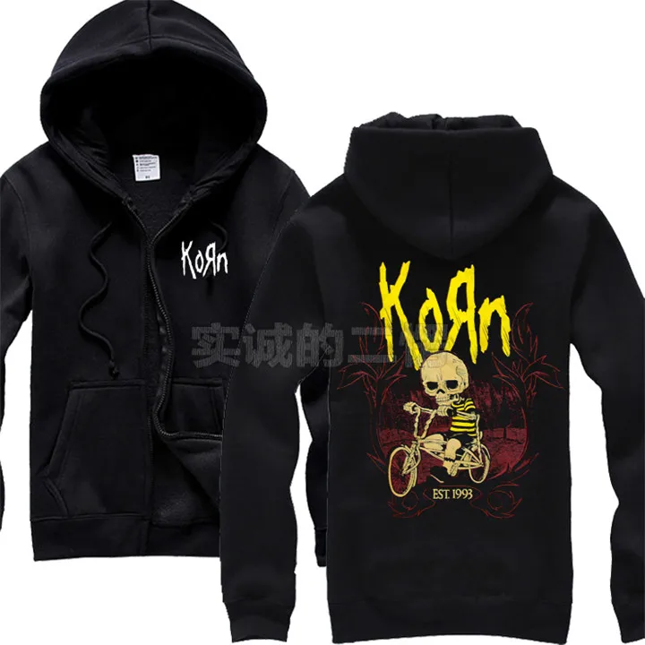 Толстовка Korn на молнии толстовка с капюшоном в стиле рок куртка панк hardrock из