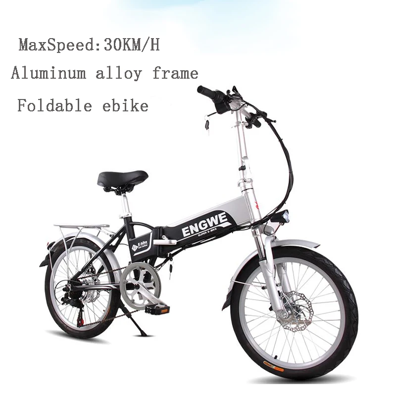 Велосипед электрический складной 20 дюймов литиевый аккумулятор 48 В 350 А Вт|electric a
