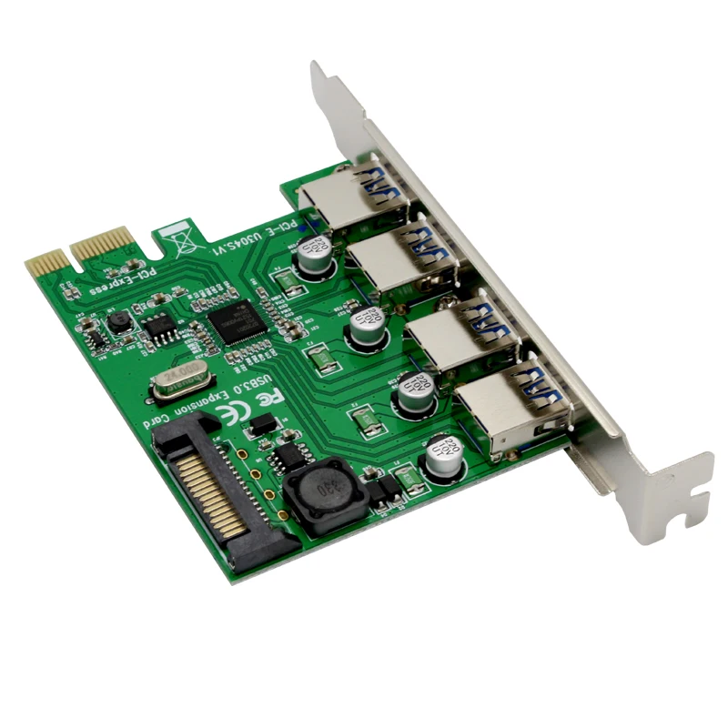 10PCS NEW 4 Port USB 3.0 PCI Express Card PCIe Host Controller 4x USB3.0 Controler NED720201 5Gb for Desktop PC Computer | Компьютеры и