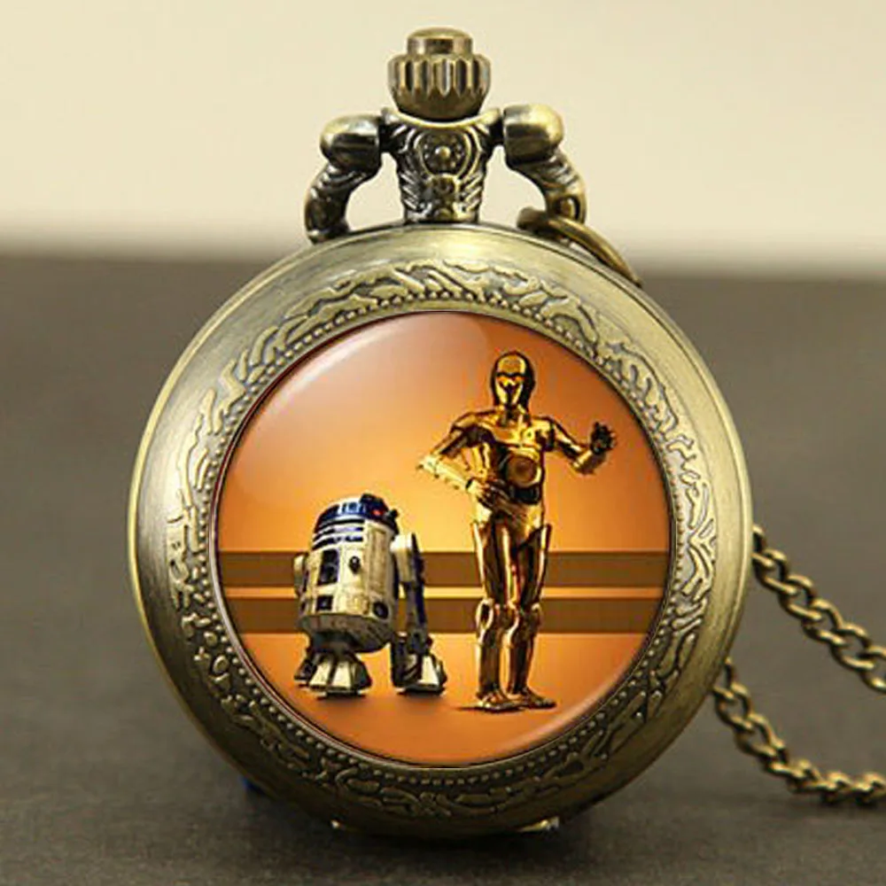 Часы Star Wars R2D2 и технические роботы Звездные войны чокер ожерелья подвески