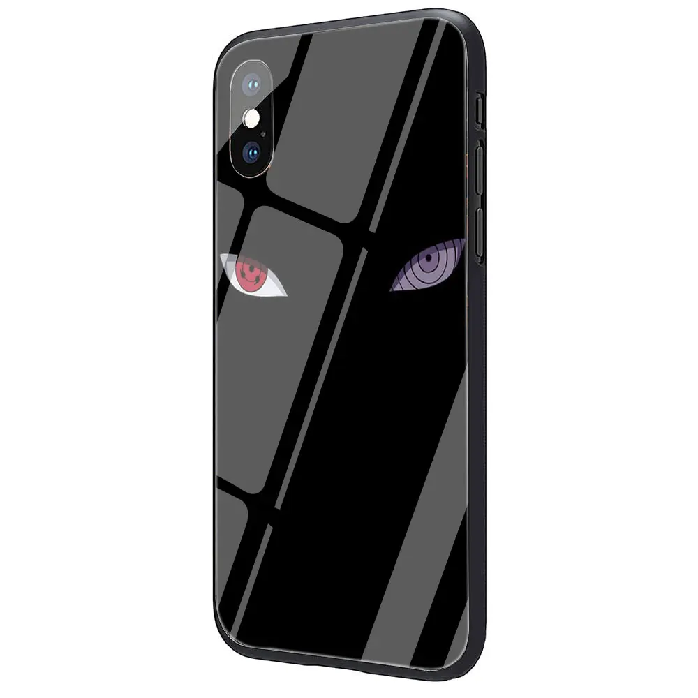 Черный чехол из закаленного стекла ТПУ с аниме Наруто для iPhone 11 Pro X или 10 8 7 6 6S Plus Xr Xs Max - Цвет: G9