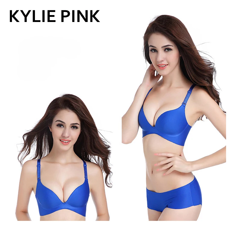 Женский бюстгальтер без косточек KYLIE розовый бесшовный пуш ап с глубоким вырезом