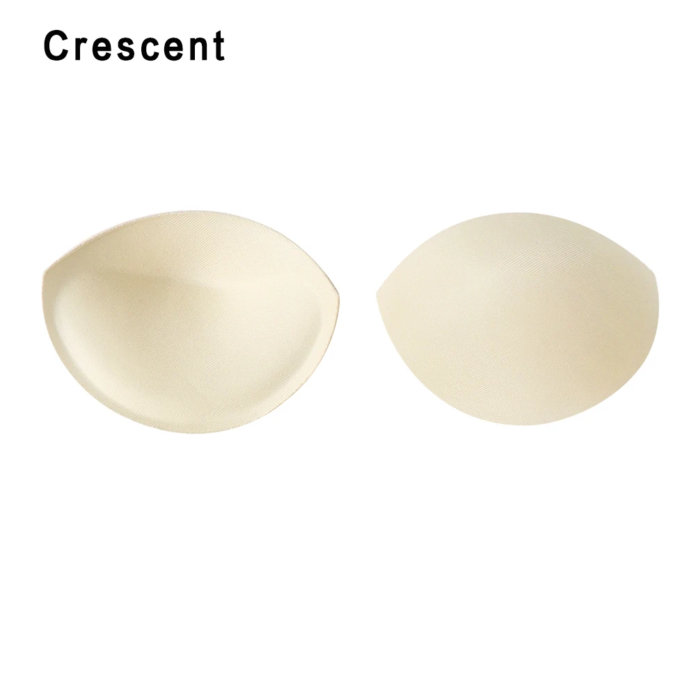 crescent 2 шт., 1 пара, сексуальное бикини, с подкладкой, со съемной вставкой, женский бюстгальтер, прокладки, бюстгальтер, усилитель груди, грудь, пуш-ап, чашки для купальников - Цвет: crescent
