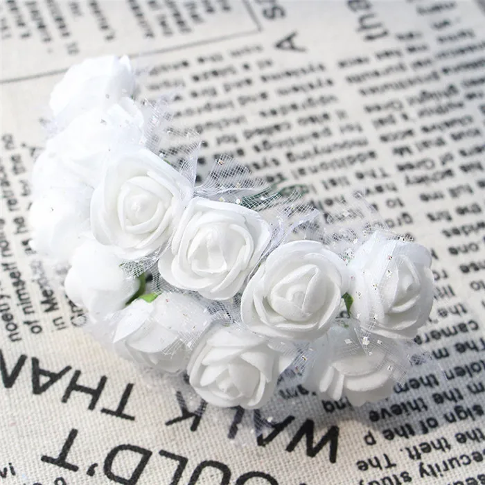 B4 Lace White 120 шт 2 см мини поролоновые розы искусственные цветы для украшения для дома и свадьбы помпон для гирлянды «сделай сам» декоративный цветок невесты поддельные цветы - Цвет: B4 Lace White