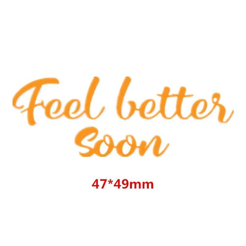 feel better soon "Jingle bells" "просто splendid" слова металла резка умирает для Сделай Сам ремесла карты украшение для альбома тиснение трафареты - Цвет: feel better soon