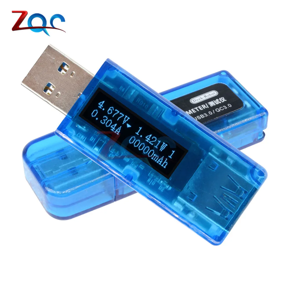 QC 2 0 OLED дисплей DC 3 7 22 в USB 65 Вт 3A детектор напряжения тока тестер батареи Вольтметр