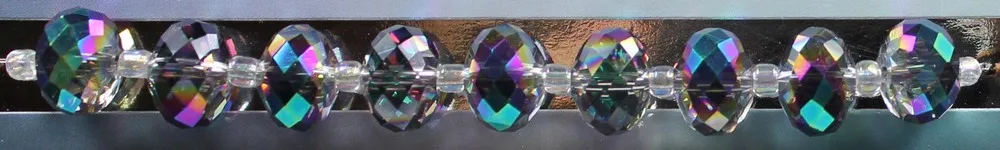 Бусины рождественская елка модная зеленая покрытие кварцевый синий бисер бисера пряди, бижутерия, бисер 4x6 мм 6x8 мм 8x10 мм - Цвет: 6x8mm