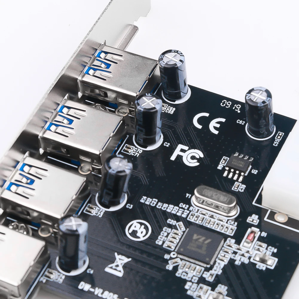 Hot 4-port USB 3.0 PCI-e Expansion Card PCI Express PCIe Hub Adapter 3 0 E 1x | Компьютеры и офис