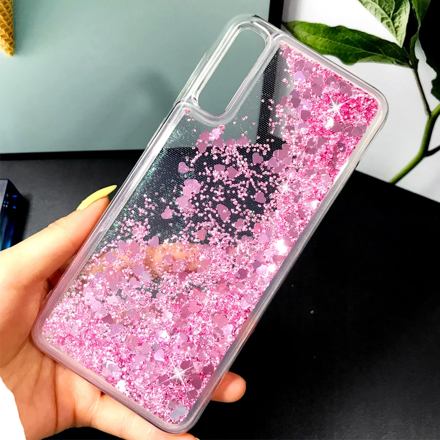 Блестящие чехлы с жидкостью для Huawei Honor V20 силиконовый чехол ТПУ мягкий View 20 Fundas