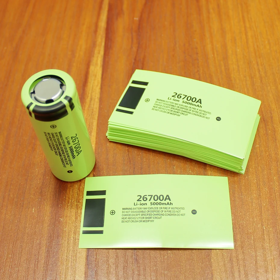 

100pcs/lot Lithium Battery 26700 Package Heat Shrink Tubing Battery Cover Battery Cover PVC Insulation Heat Shrink Film 5000MAH