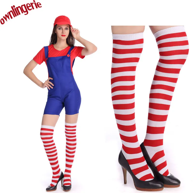 

New Arrival Halloween Masquerade Movie Role-playing Super Mary Cosplay Costumes Woman Plumber Disfraces