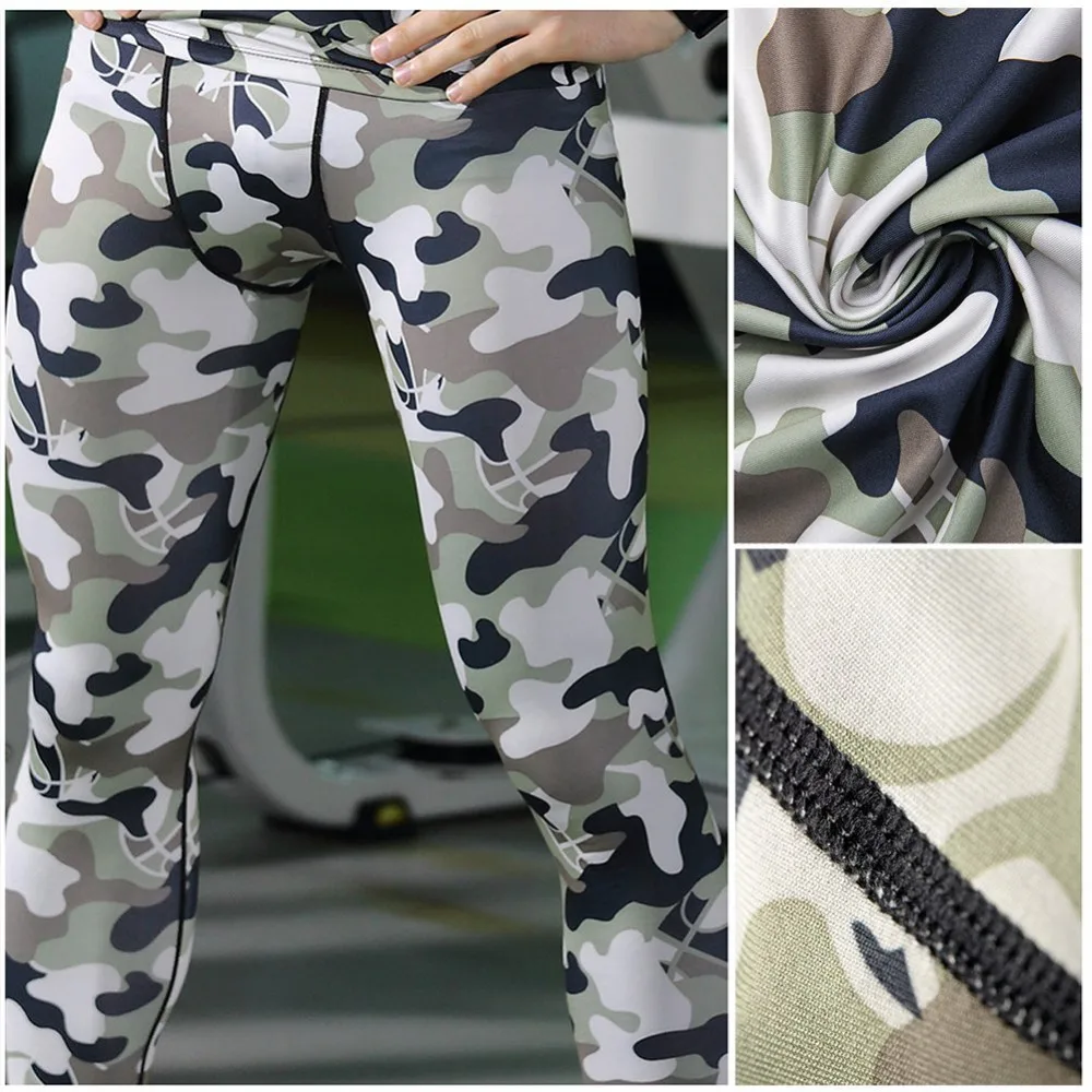 ЕС Камуфляж сжатия Брюки для девочек анти пот дышащий Колготки Велосипедный