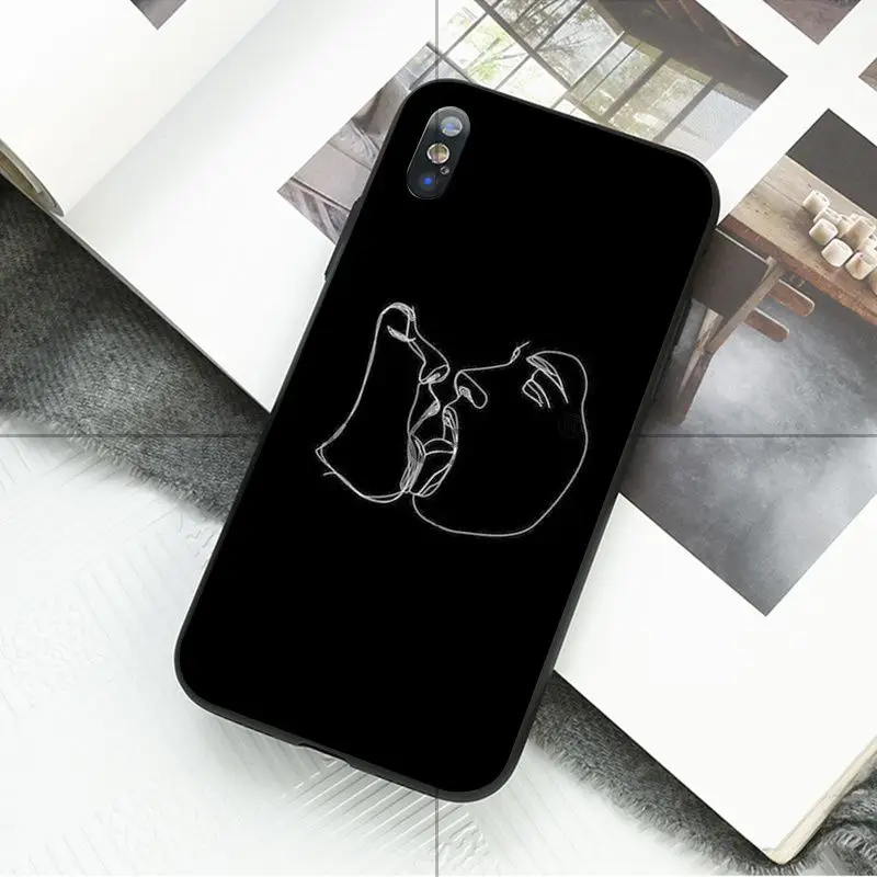 Ruicaica минималистичный стиль серии линий клиента чехол для телефона для Apple iPhone 8 7 6 6S Plus X XS MAX 5 5S SE XR Чехол для мобильного телефона s - Цвет: A11