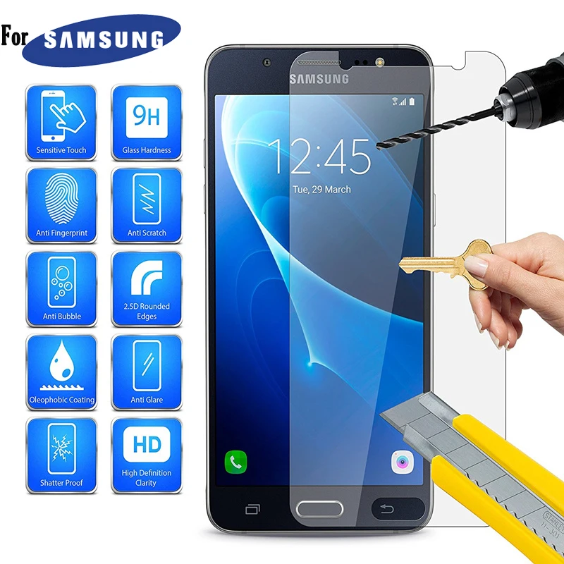 Оригинальное закаленное стекло для Samsung Galaxy J1 J3 J5 J7 2016 защита экрана S3 S4 S5 S6 J2 2018 Grand