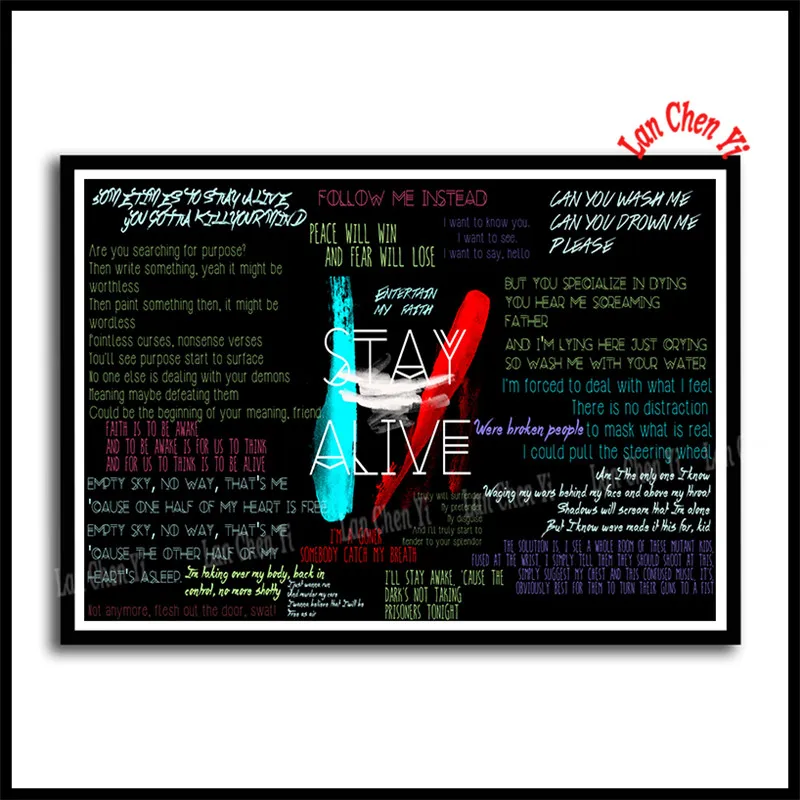 Twenty One Pilots рок-музыка с покрытием бумажные плакаты настенные художественные картины для гостиной домашний декор 42*30 см
