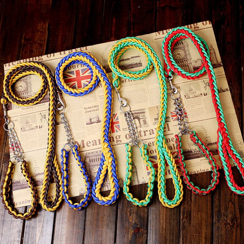 Нейлон adjustableleash Товары для домашних животных больших собак поводок воротник жгут