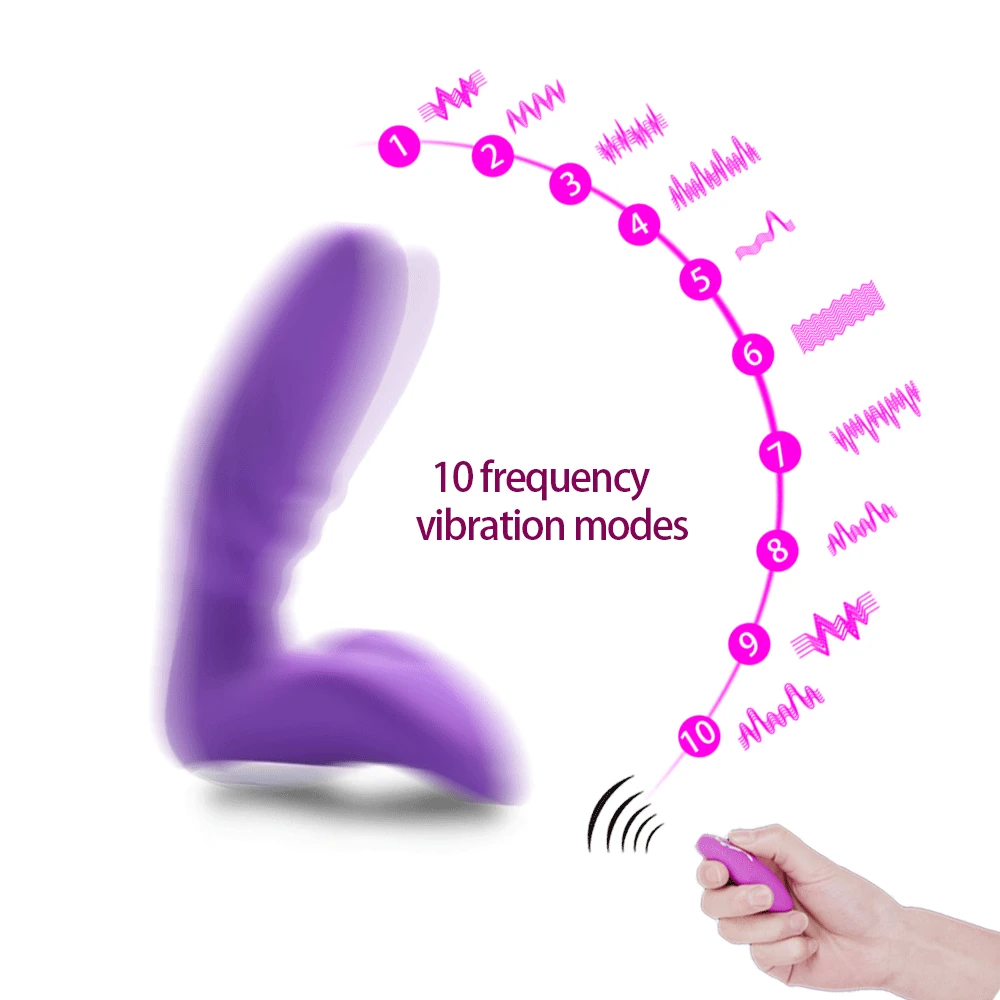 10 скоростей Мужской мастурбатор Анальная пробка Анальный вибратор мужской