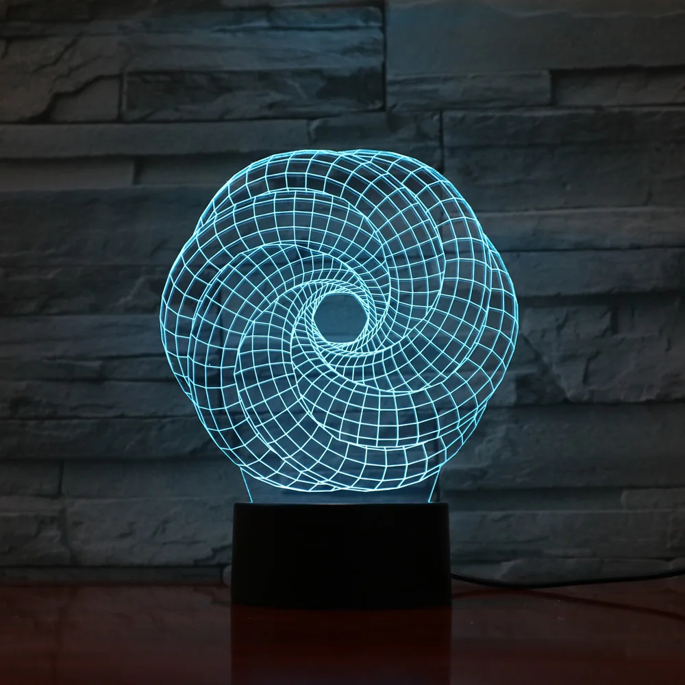 3D визуальные светодиодные ночники разноцветная настольная лампа сенсорный