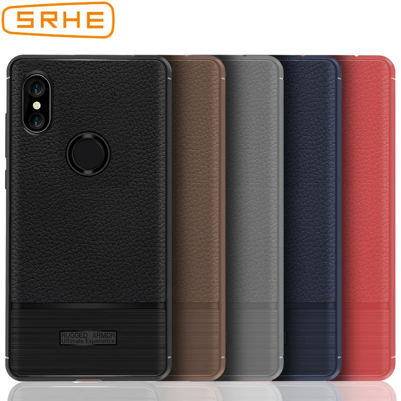 SRHE для Xiaomi Redmi S2 Y2 чехол-накладка с текстурой личи из углеродного волокна мягкое