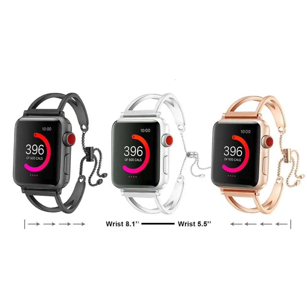 Металлический ремешок с пряжкой из нержавеющей стали для Apple Watch band 38 мм 42 40 44 iwatch