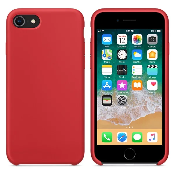5 Red Официальный силиконовый чехол для iPhone 7 8 Plus чехол для iPhone 6 S 6 S чехол для телефона s для iPhone XS MAX XR X Чехол без логотипа Coque - Цвет: 5 Red