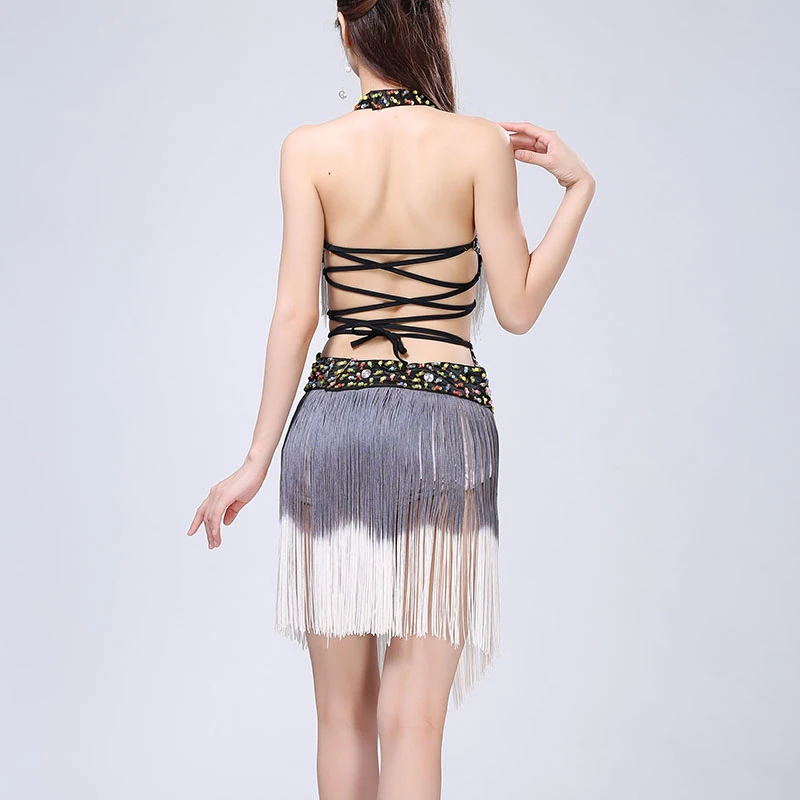 Сексуальное платье для латинских танцев с глубоким v образным вырезом и