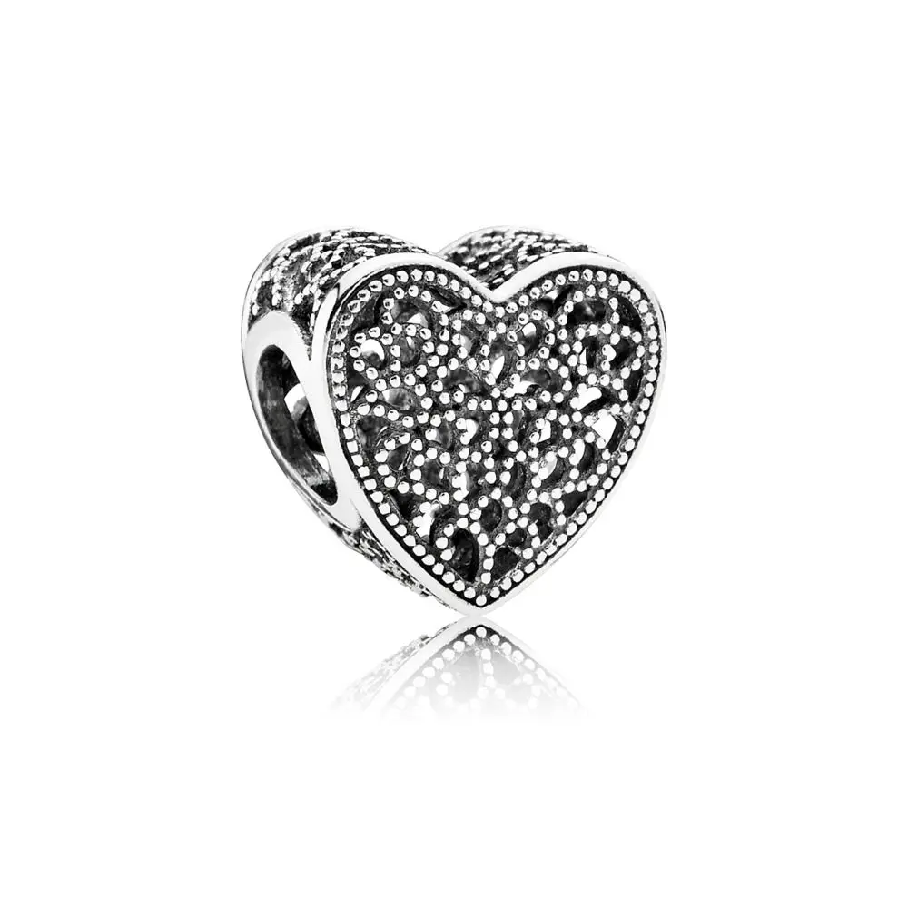 925 пробы Серебряное сердце Мышь я «Love You Mom» Лучшая Мама бусина буква для Pandora очаровательные женские браслеты и браслеты ювелирные изделия - Цвет: DY023
