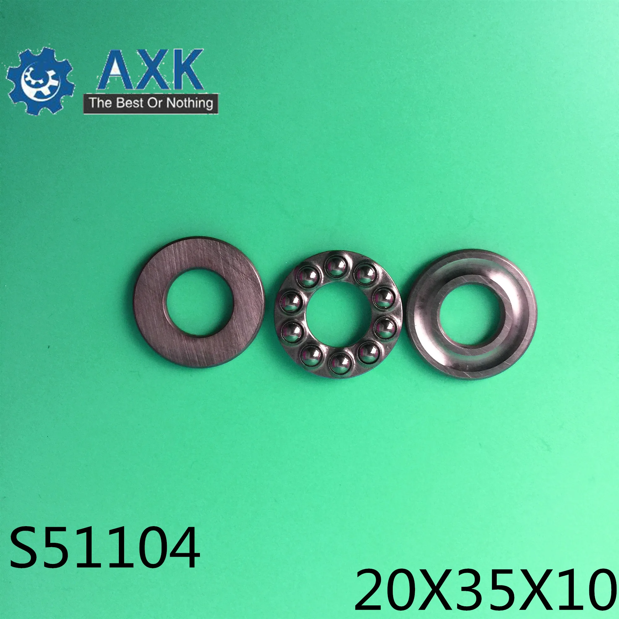 S51104 подшипник 20*35*10 мм (2 шт.) ABEC 1 Нержавеющая сталь тяги S 51104 упорные шариковые