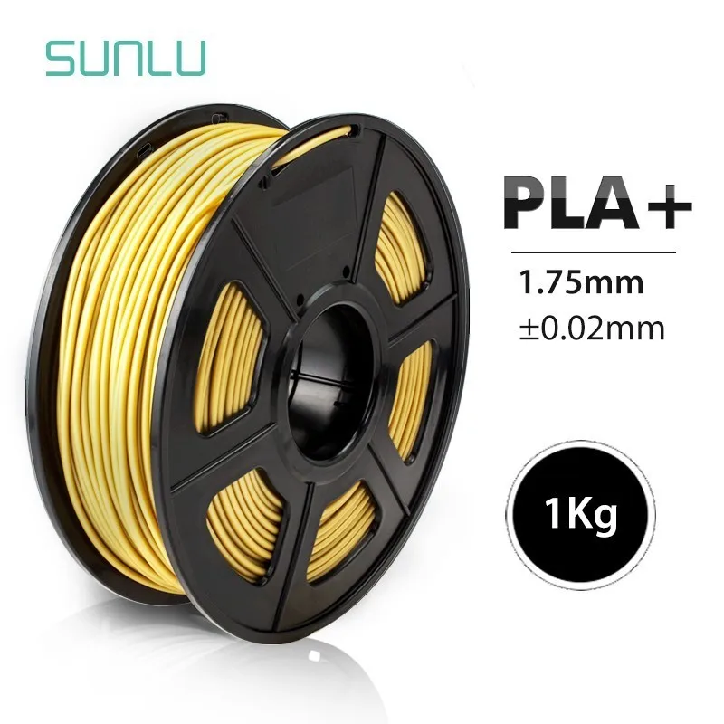 PLA PLUS-LIGHTGOLD SUNLU PLA+ 3D нить 1,75 мм для FDM принтера 3D ручка для печати расходные материалы 1,75 мм Пластик PLA плюс экструдер нить для DIY ремесла - Цвет: PLA PLUS-LIGHTGOLD