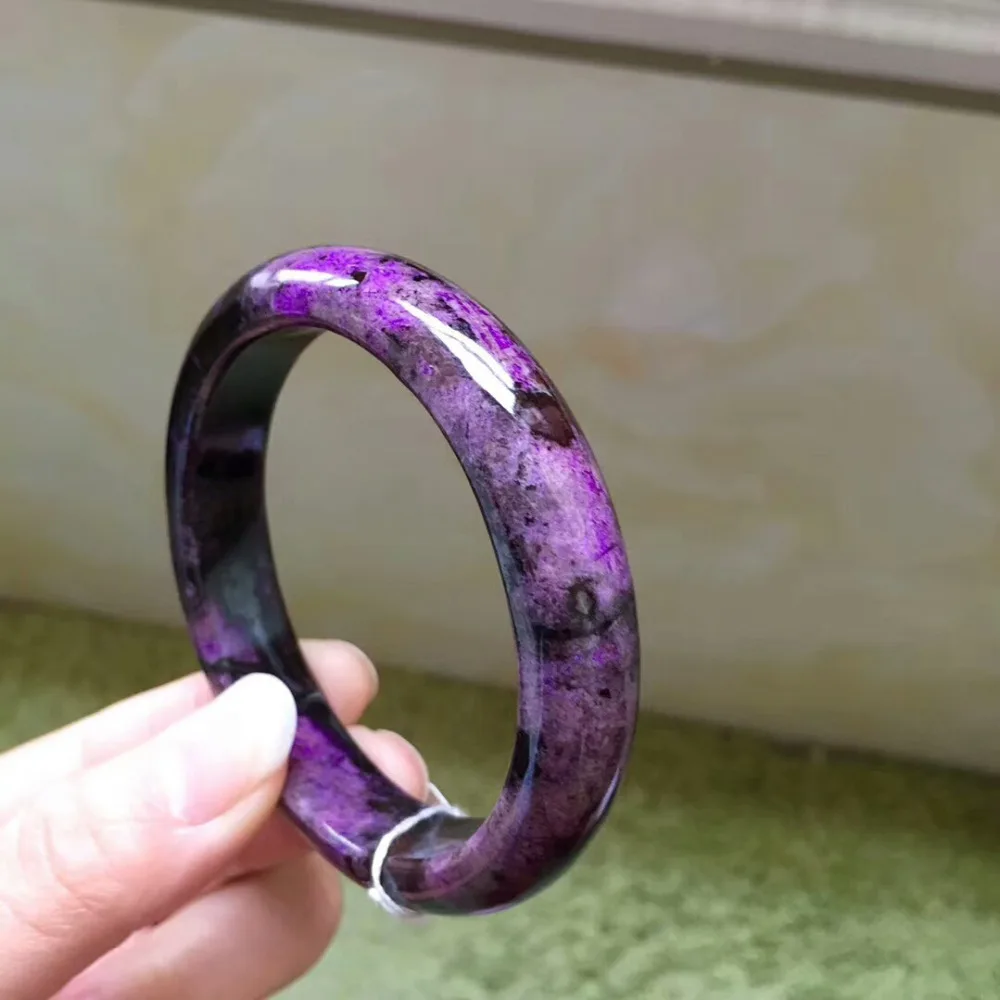 Genuine Natural Sugilite Gemstone Crystal Woman Bangle Inner Diameter 58mm AAAAA 12x8mm Drop Shipping | Украшения и аксессуары