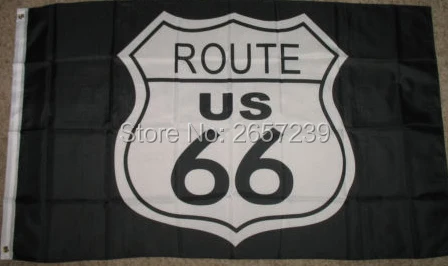 Флаг США Route 66 3x5FT баннер 100D 150X90CM полиэфирные латунные люверсы custom66 |grommet material|grommet