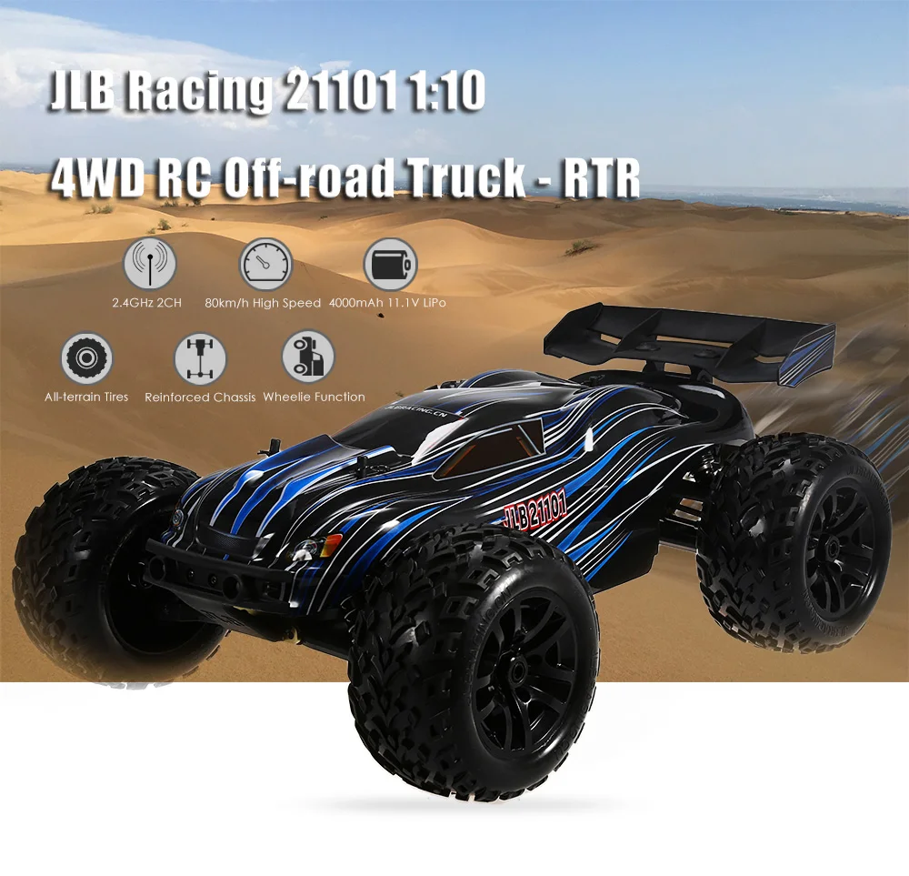JLB гоночный 21101 Радиоуправляемый автомобиль 1:10 4WD RC бесщеточный внедорожный грузовик 80 км/ч с защитой от брызг и ударов