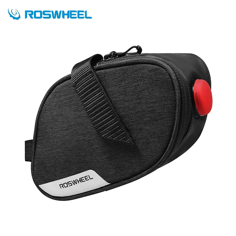 ROSWHEEL мини 0.8L Водонепроницаемый сумка под седло велосипеда с хвостом светильник