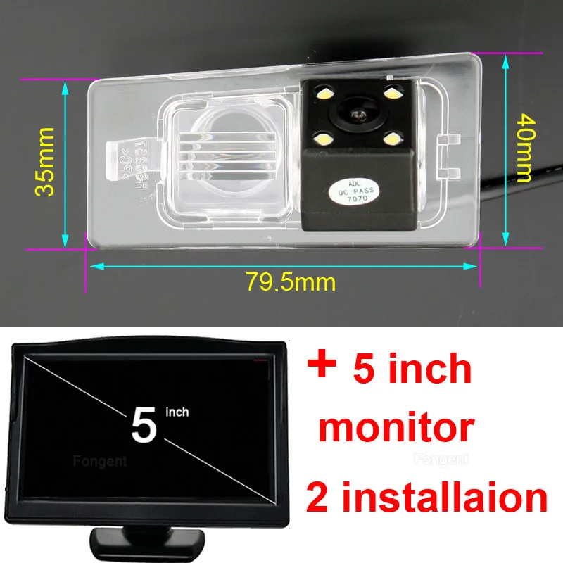 with monitor 1 Обратный резервный парковочная камера заднего вида для азиатского hyundai Elantra 2011 2012 2013 Kia Ceed Европейская версия - Название цвета: with monitor 1