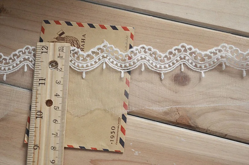 Off-white Black Gauze Embroidery Lace Fabric Trim Clothes Decoration Width 5cm | Дом и сад