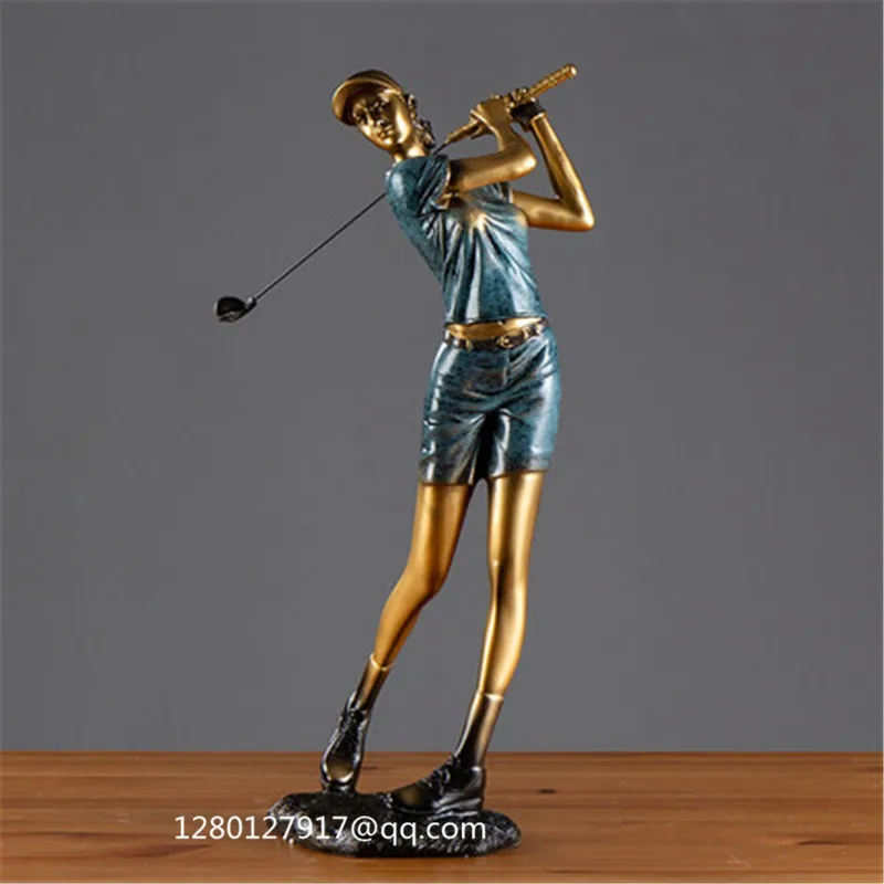 Статуя играющая в гольф скульптура креативный Современный домашний декор