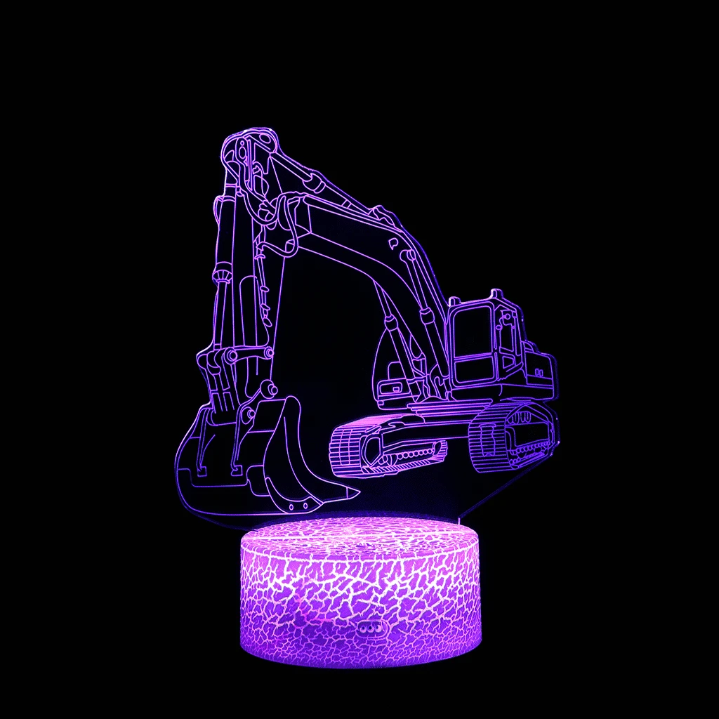 3D иллюзия Лампа 7 цветов Изменение сенсорный выключатель светодиодный USB ночник с пультом дистанционного управления настольная лампа визуализация оптического Illusi D#3
